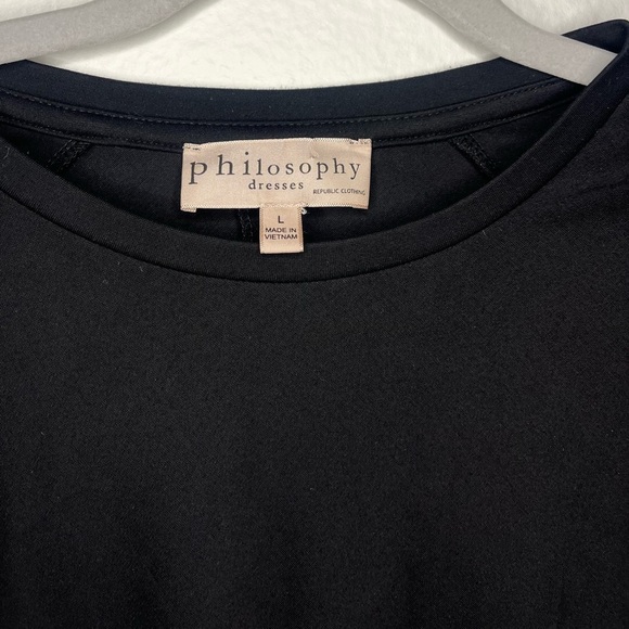 Philosophy Black Sheath Dress – Size L - Picture 3 of 5
